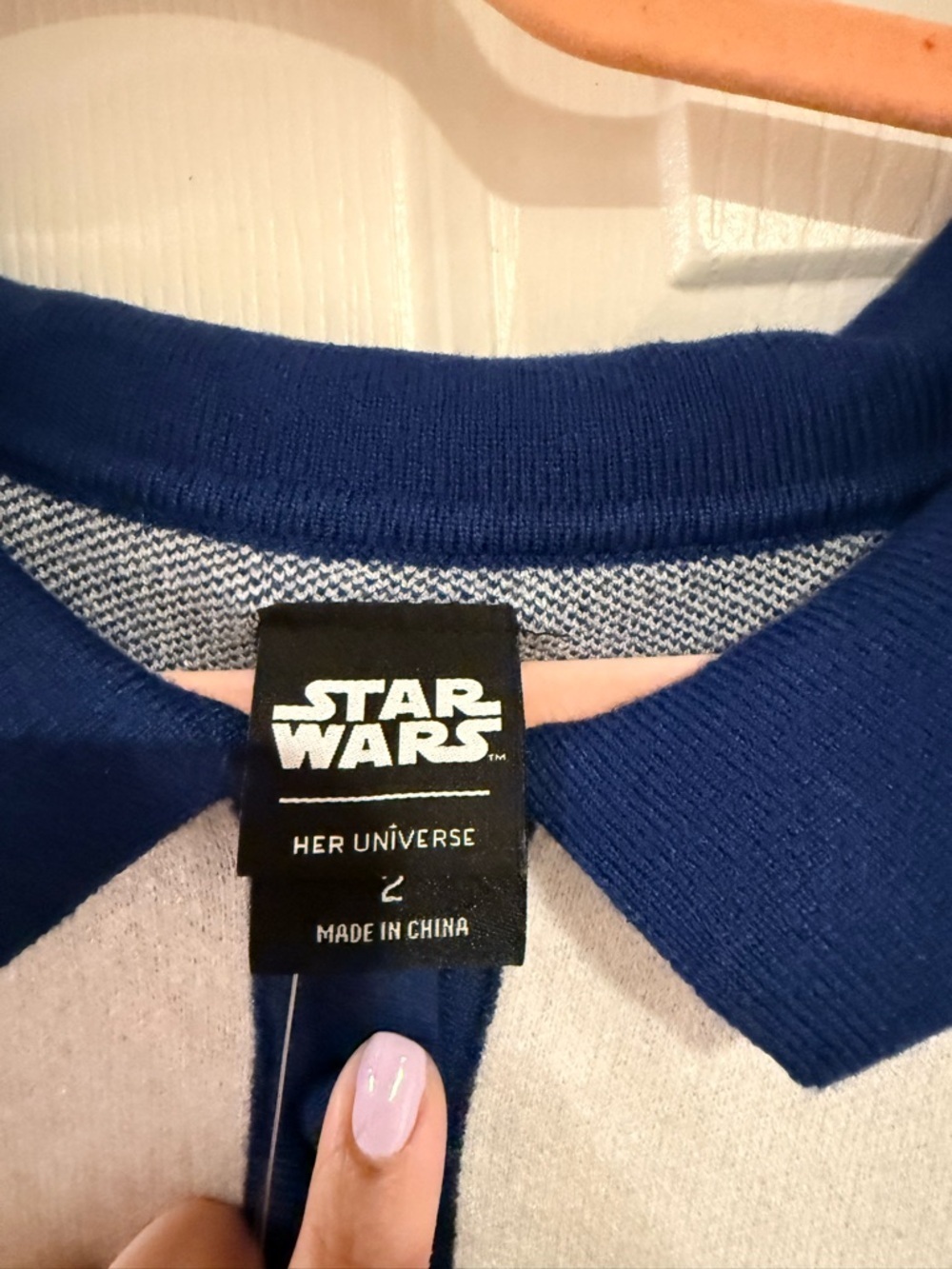 Her Universe Star Wars Polo Top - Navy & Light Gray - Picture 2 of 8